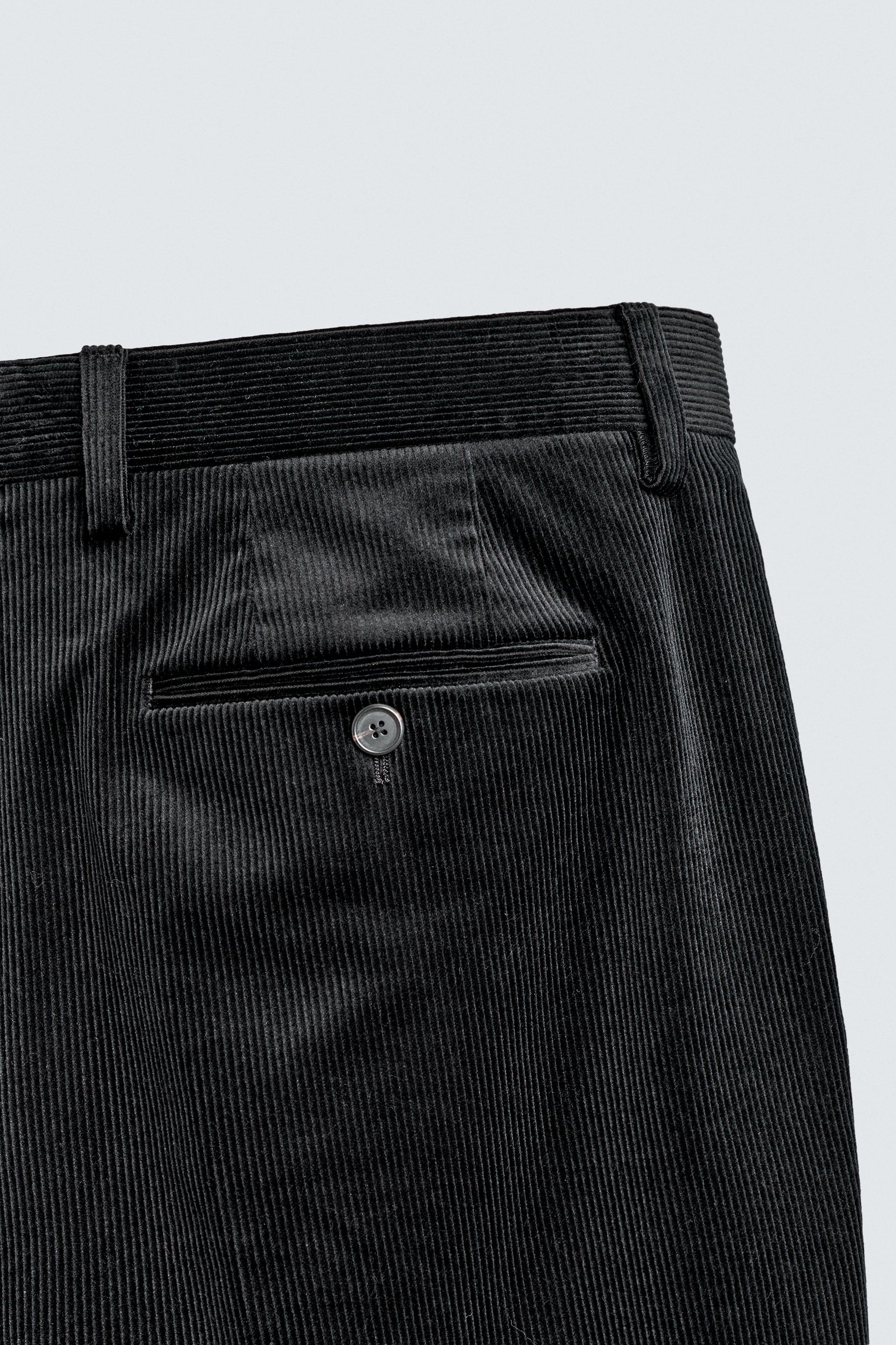 PANTALON DE COSTUME EN VELOURS CÔTELÉ